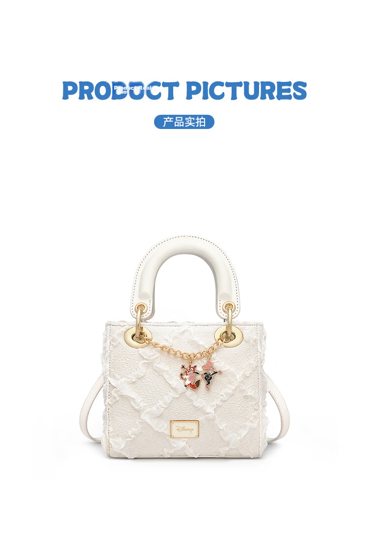 Disney Women's Lightweight Luxury Chiffon Princess Small Square Shoulder Crossbody Bag Travel Handbag Birthday Gift 2026 New 10