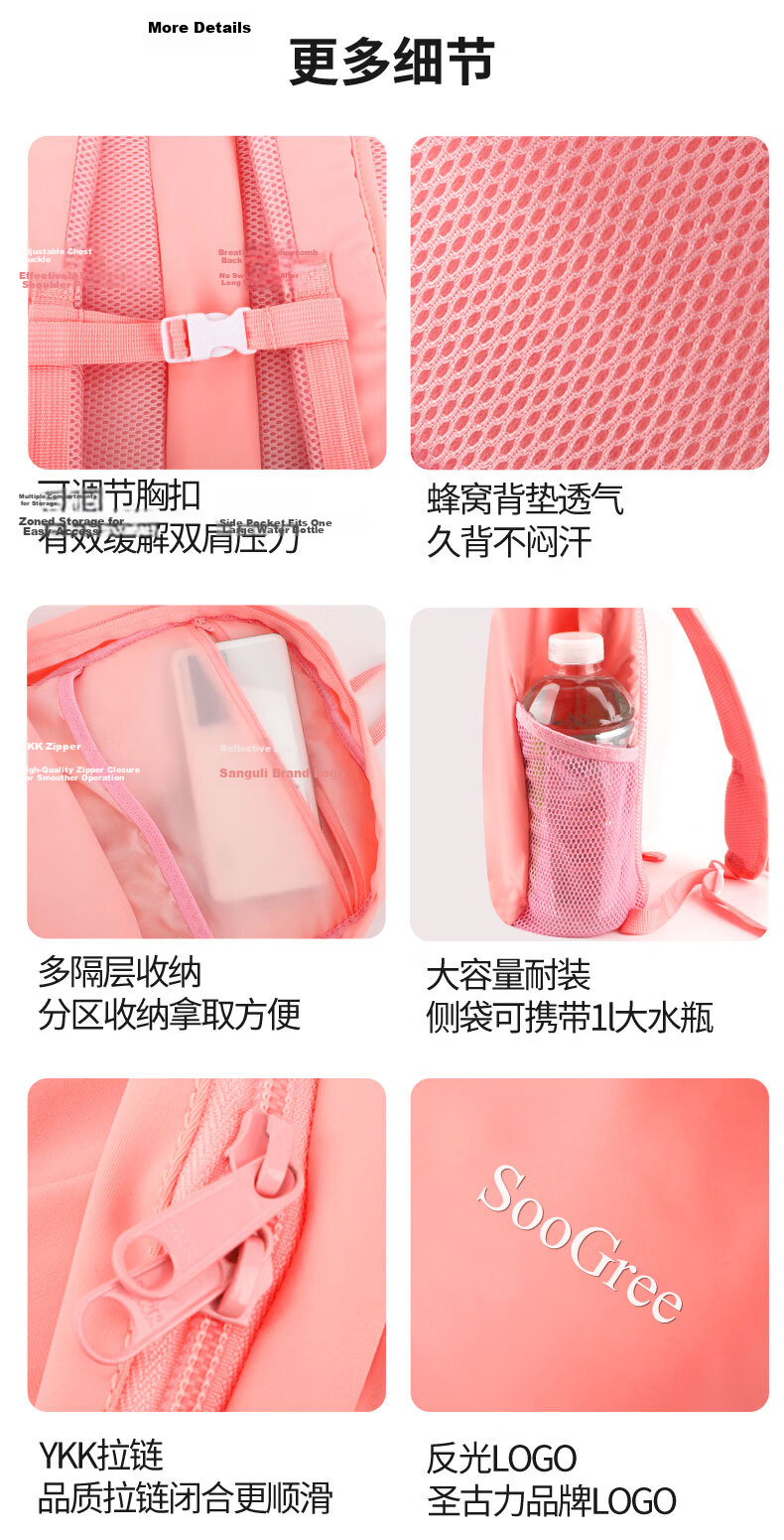 SooGree Lightweight Travel Backpack Large Capacity Business Commuter Outdoor Laptop Bag for Men and Women 23