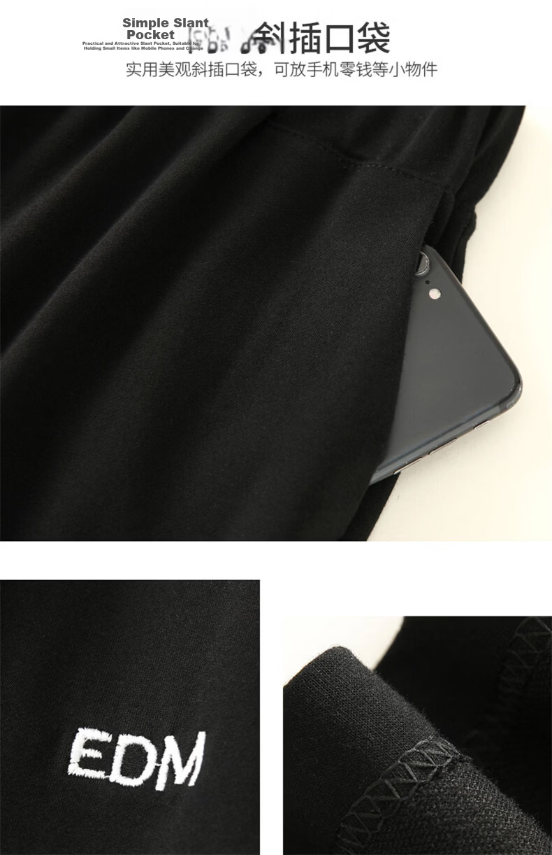 Langsha Women's Sports Shorts Pure Cotton Summer Thin Loose 2026 New Casual Five-Point Pants Trendy Ins Hong Kong Style Retro Mid-Length Shorts 9