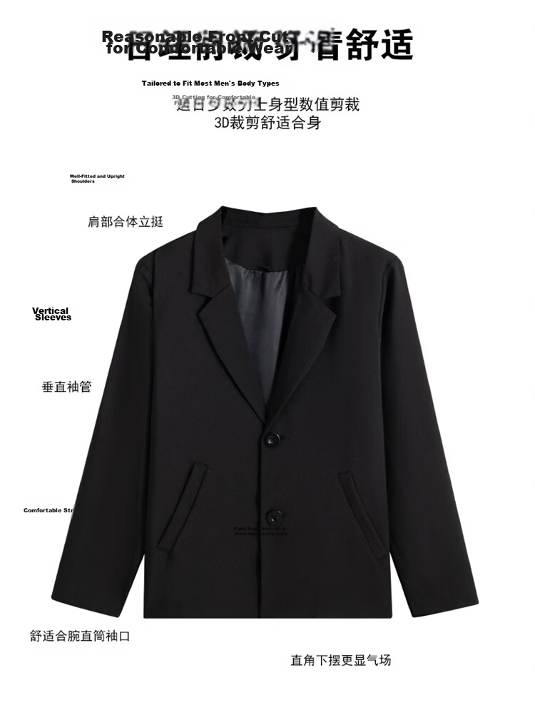 TUCANO Men's Casual Slim Fit Blazer Suit Jacket Korean Style Trendy Formal Groom Best Man Wedding Banquet 3