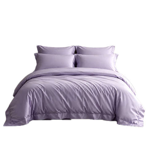 DAPUA Pure Cotton 4-Piece Bedding Set 120-Thread Count Luxury Satin Long-Staple Cotton Sheet and Duvet Cover 1.5m Scarlet Red