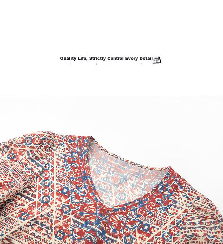 Demana [Flowers and Poetry] Summer Elegant V-Neck Printed Sleeve Belted Slim Dress for Women High-End Feel 12