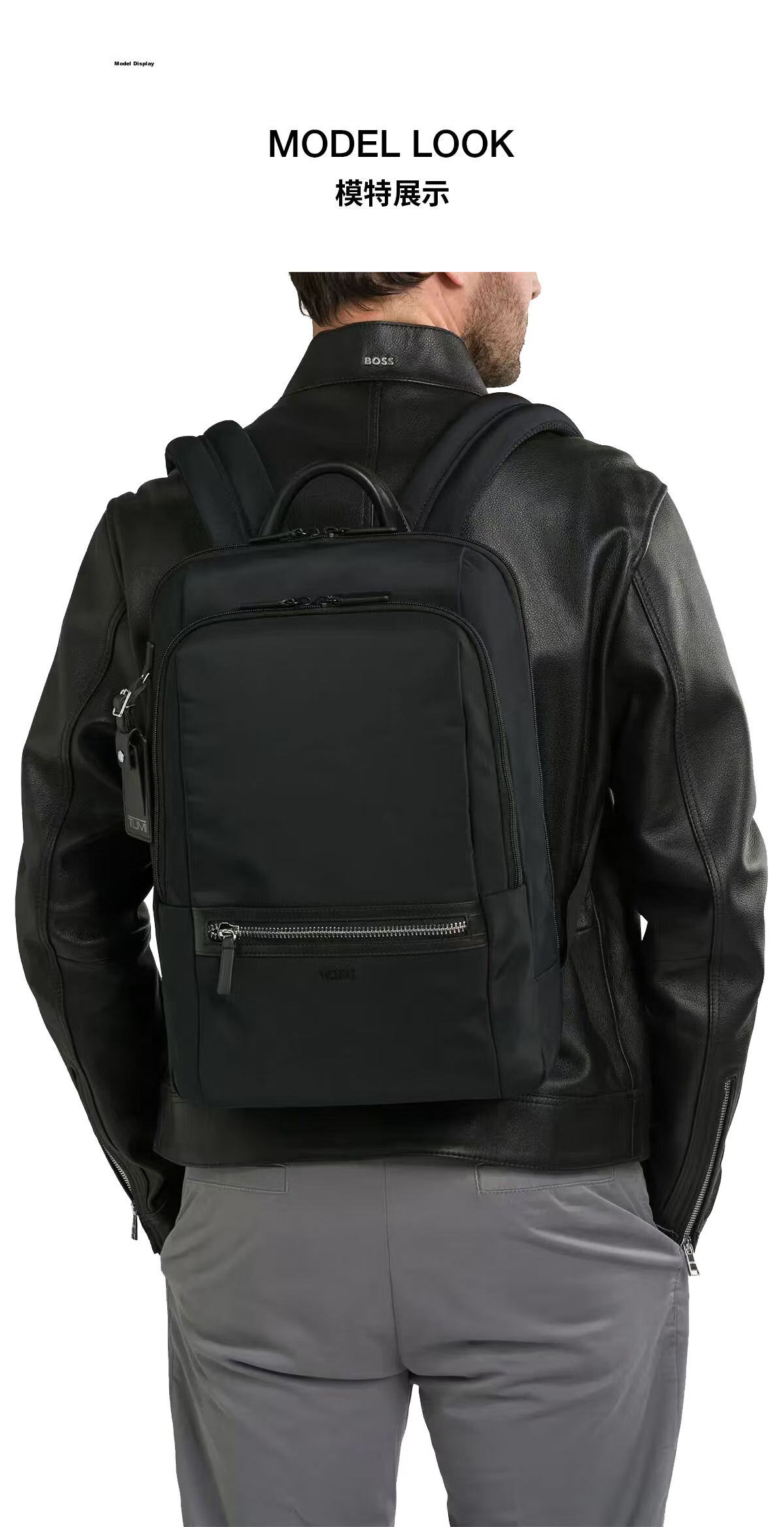 TUMI Monroe Men's Lightweight Commuter Backpack Laptop Bag Business Travel Briefcase Black Father's Day Gift 8