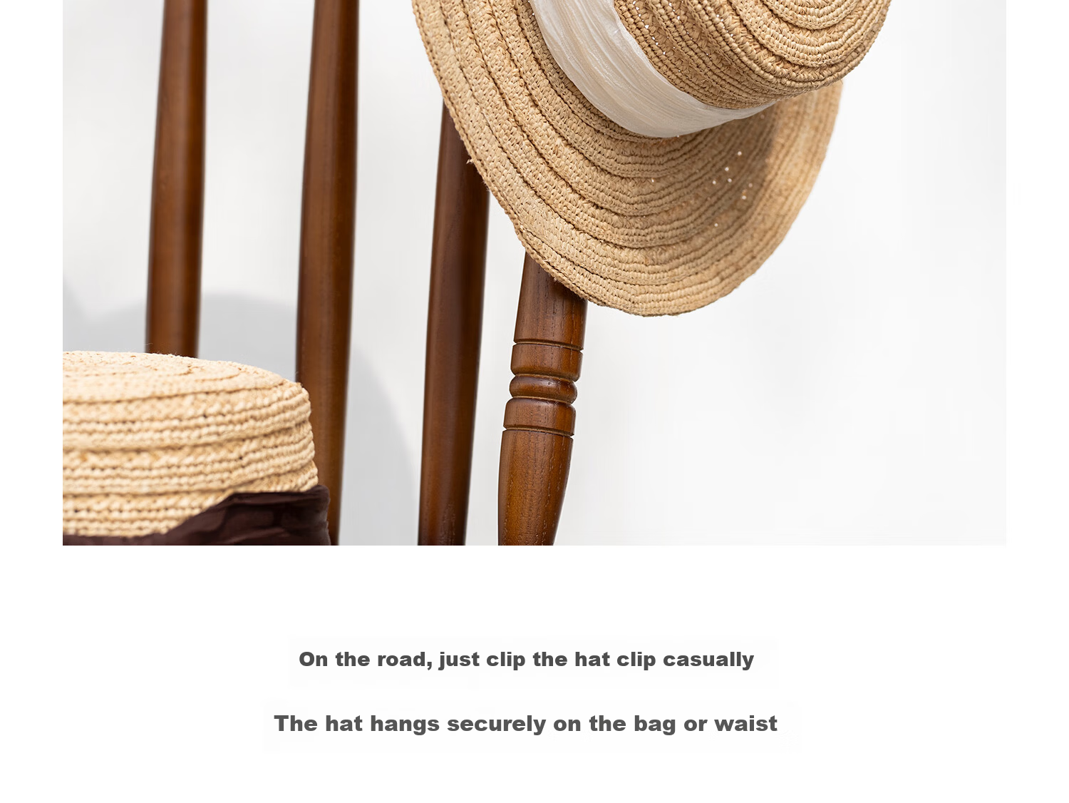 FANCET Women's Summer Hand-Crocheted Raffia Straw Breathable Sun Hat Vacation Lightweight Luxury Flat-Top Hat 15