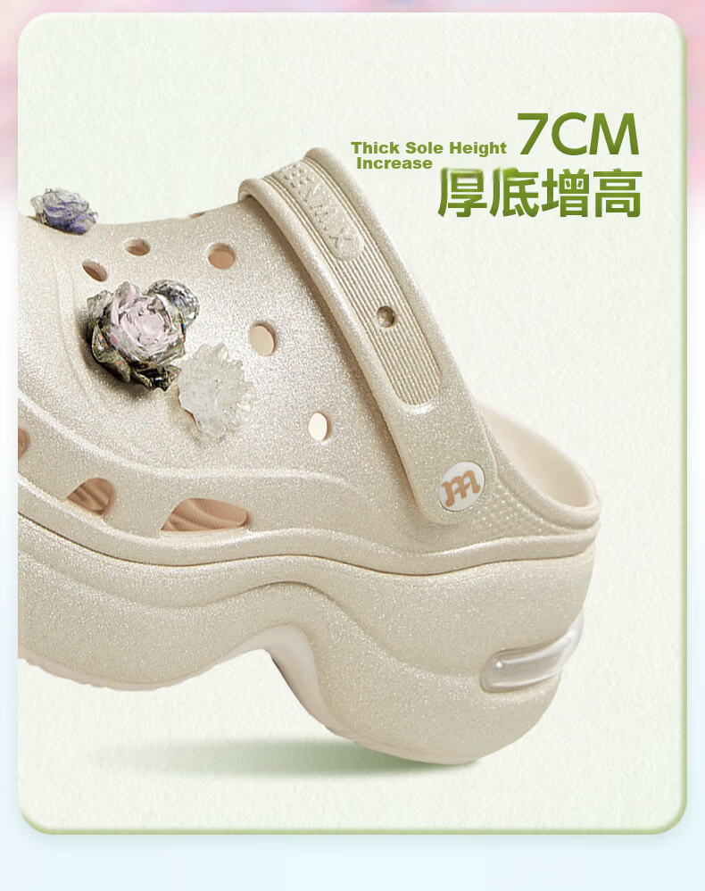 Tianmeiyi Tangdou Breathable Hollow Thick Sole Height Increasing Closed Toe Slippers Women Outdoor Beach Sandals 2026 Summer New 9