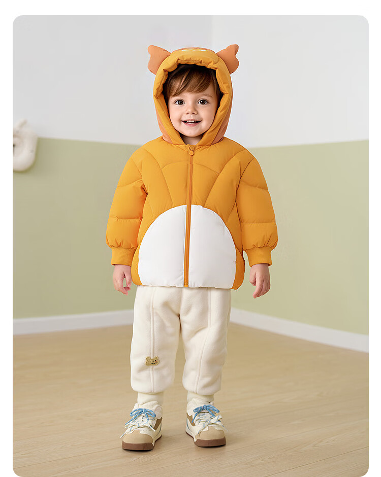BALABALA Kids Down Jacket Boys Girls Winter 2025 New Thickened Puff Down Coat Baby Warm Clothes 38