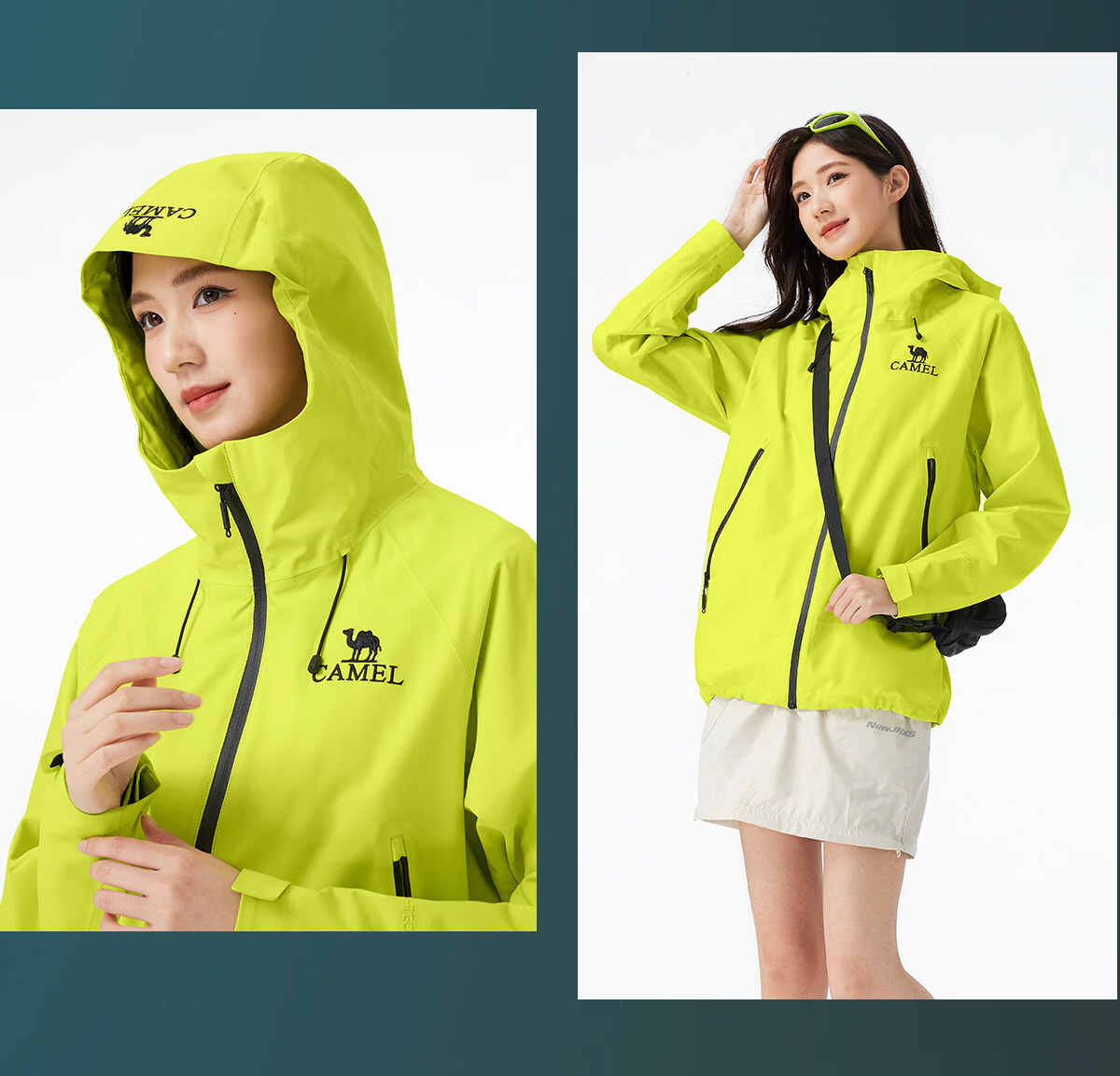 CAMEL [Dilireba's Style] Outdoor Hardshell Jacket for Men And Women, Unisex Style, Triple Protection Mountaineering Coat B001 29