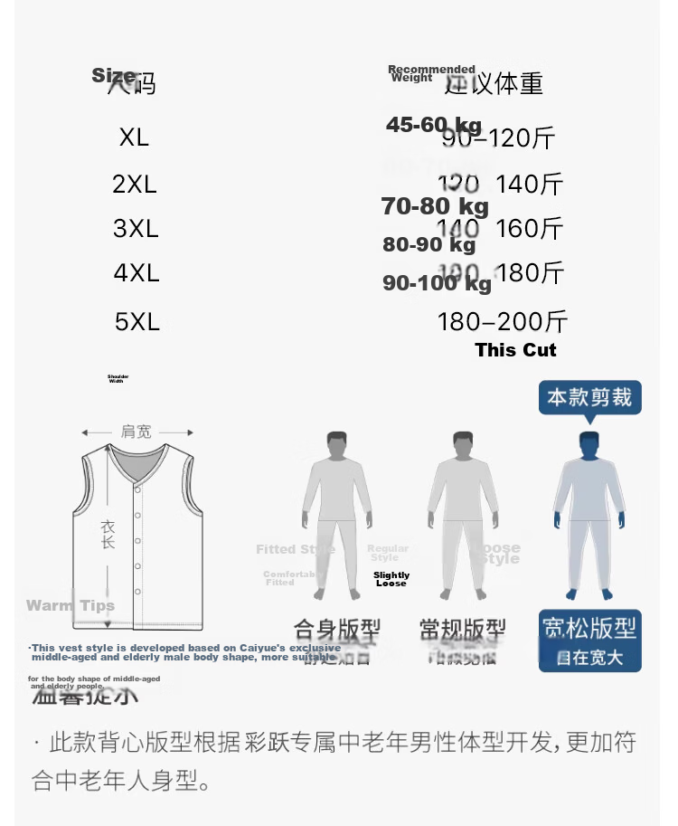 Caiyue Middle-Aged And Elderly Pure Cotton Cardigan Vest, Father's Day Gift for Dad, Loose-Fitting Spring And Summer Thin Style, Plus Size Sleeveless Top 15