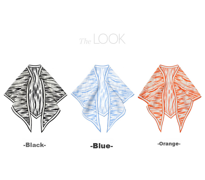 ELLE Modal Striped Triangle Scarf Women's Summer Fashion Versatile Waist Shawl Thin Vest Gift Box Set 14