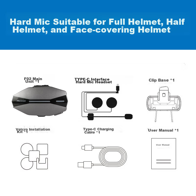 PROVGV Motorcycle Helmet Bluetooth Headset Lightweight Waterproof Full Face Flip-up Helmet Headset F02 Soft Mic 11