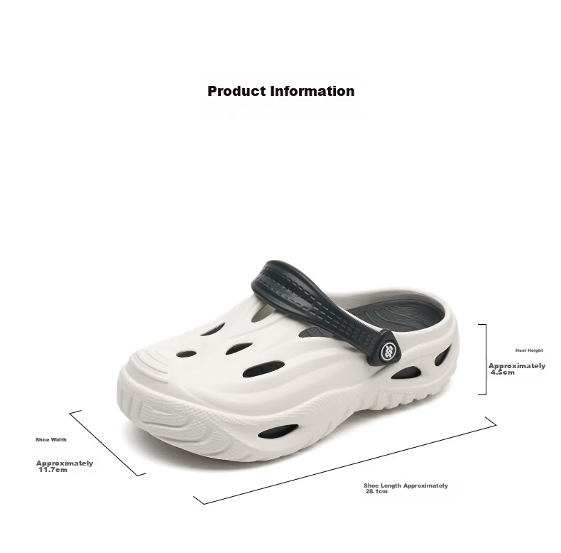 HLA Men's Trendy Sandals Breathable Durable Dual-Wear Slippers HAALXM2FFJ007 Beige Black Size 44/45 2