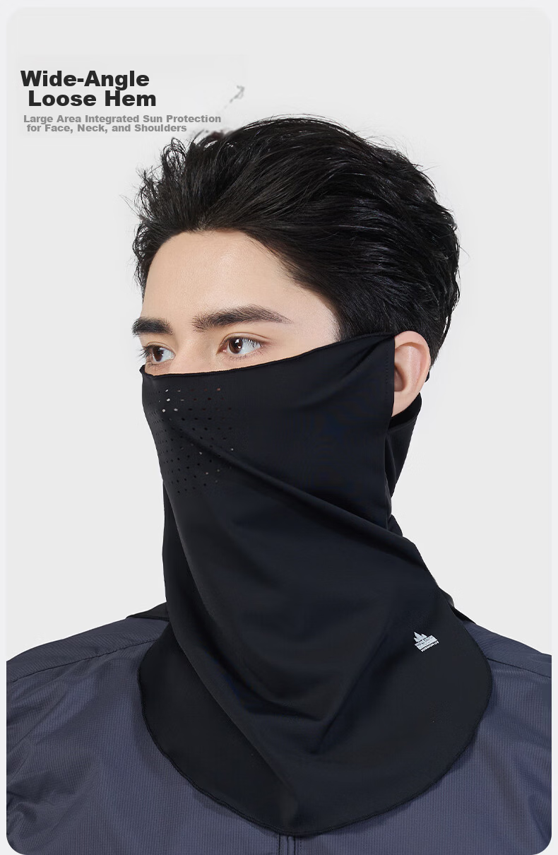 MISSION UV Ice Silk Sun Protection Face Mask for Men, Cycling and Mountaineering, Summer UV Protection Neck Cover, Full Face Sun Shield Mask 4