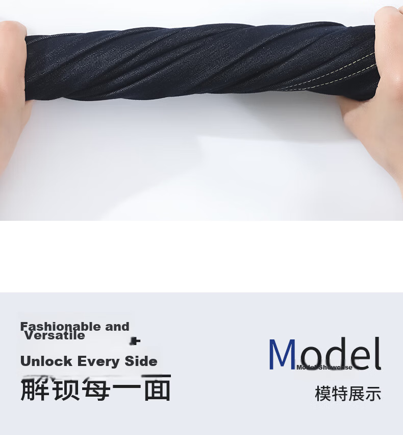 Langsha Women's 9/10 Length Dark Blue High-Waist Stretch Slim Fit Flowing Wide-Leg Denim Jeans Summer Casual Straight Pants 14