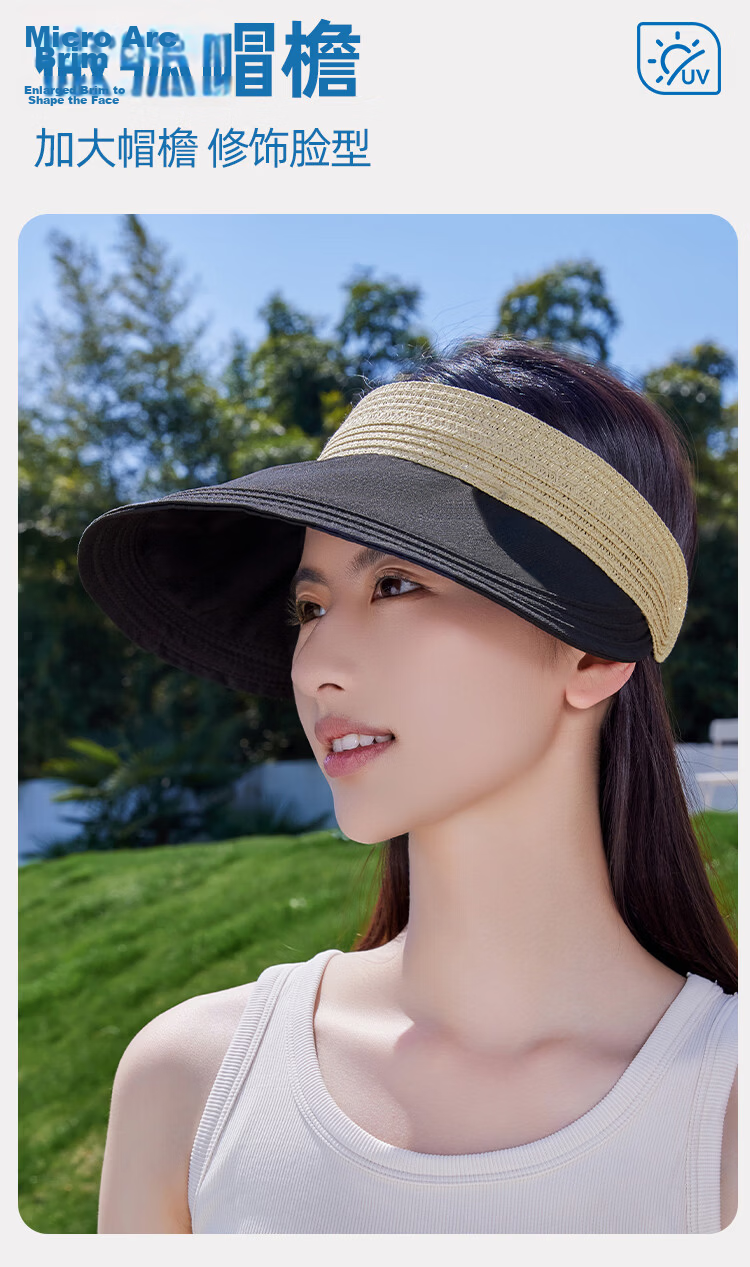 Romon Women's Sun Protection Hat UV Protection Wide Brim Face Cover Cycling Outdoor Open Top Sun Hat 7