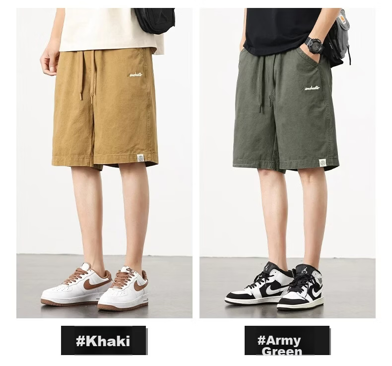 ROMON Men's Cotton Work Shorts Summer 2026 New Loose Straight Casual Mid-Length American Style Thin Five-Point Pants 10