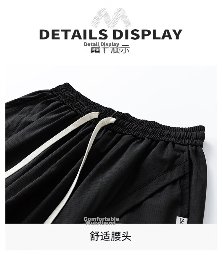 MARK FAIRWHALE Breathable Mesh Shorts Men Summer Quick-Dry Sports Shorts Loose Casual Pants Glacier Gray 3XL 19