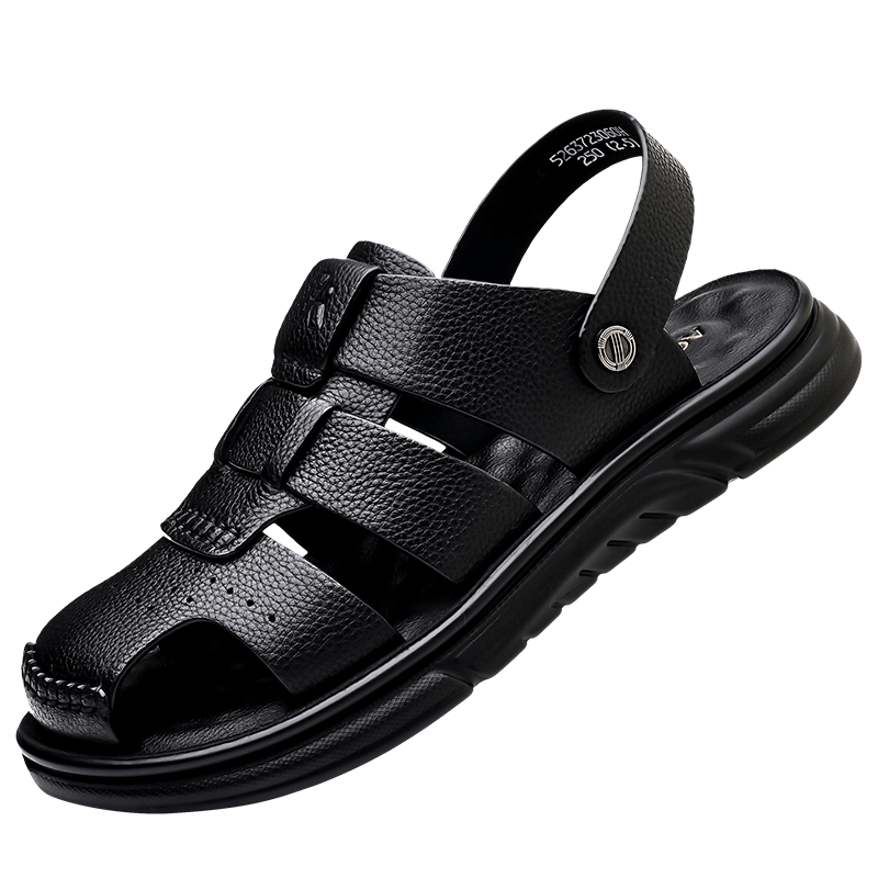 Aokang Summer Men's Casual Beach Sandals Black Size 38