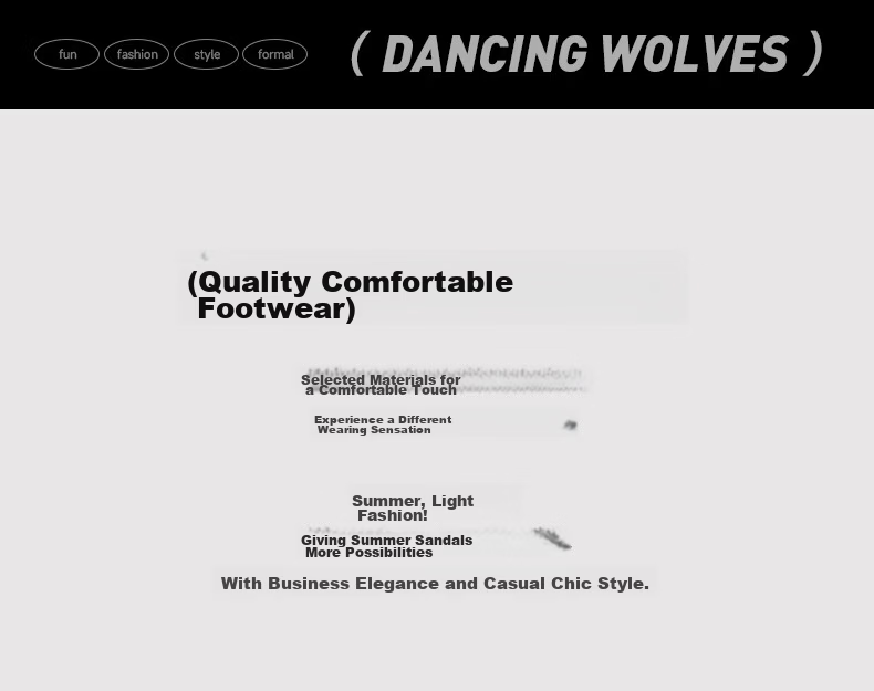 DANCING WOLVES Summer Sandals Dual-Wear Breathable Quick-Dry Casual Outdoor Beach Shoes Durable Non-Slip Black Size 41 3