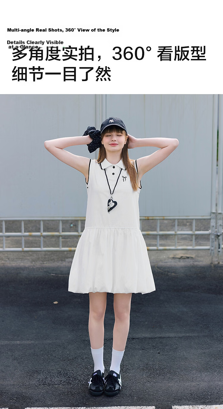 TonLion 2026 Spring Summer New Women's Dress White Balloon Skirt Unique and Beautiful Early Spring Dress 12