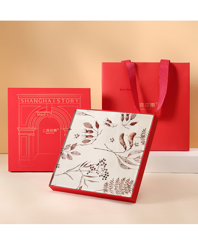 Shanghai Story 100% Mulberry Silk Square Scarf for Women Pearl Satin Gift Box Valentine's Day Birthday Gift for Girlfriend 11