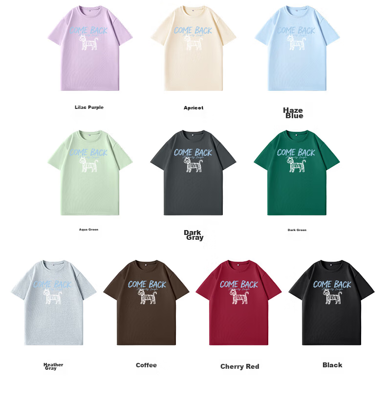TonLion Women's Pure Cotton Short Sleeve Summer New Round Neck Loose T-Shirt Trendy Cartoon Anime Design Top 6