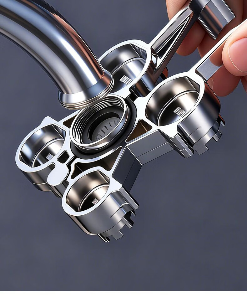 Fengshang 12-In Faucet Aerator Wrench, Multi-Functional Repair Tool for Kitchen And Bathroom Faucets, Valve Core Removal And Installation Tool 7