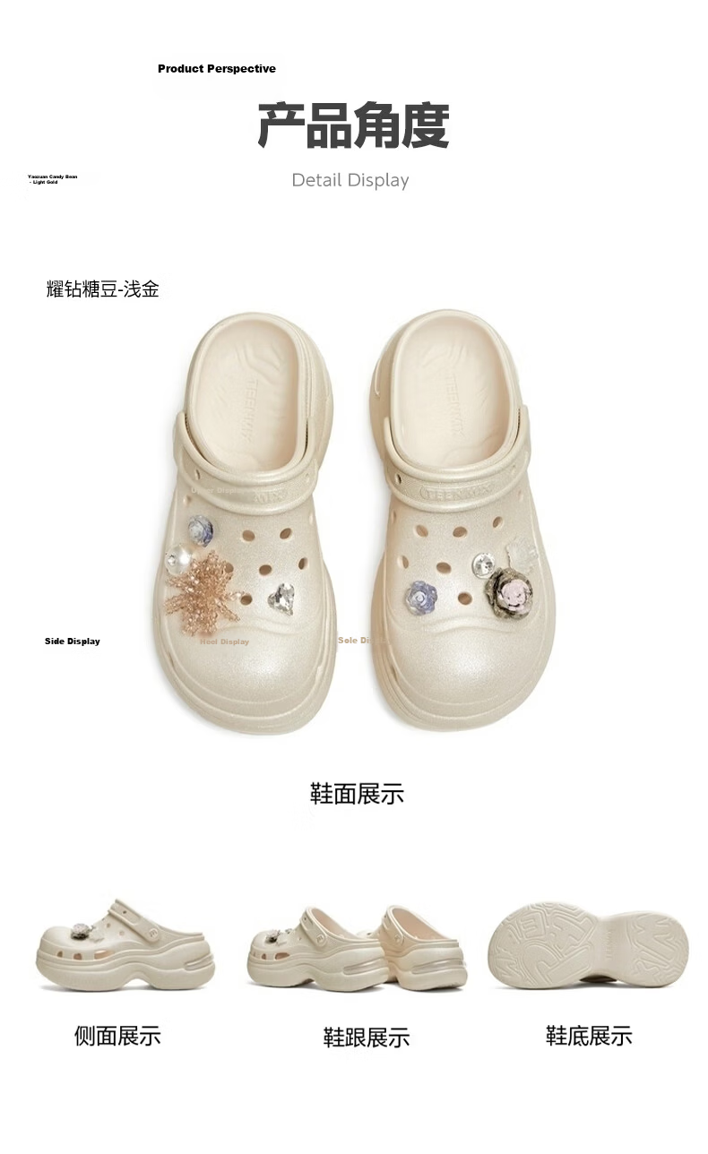 Tianmeiyi Tangdou Breathable Hollow Thick Sole Height Increasing Closed Toe Slippers Women Outdoor Beach Sandals 2026 Summer New 13