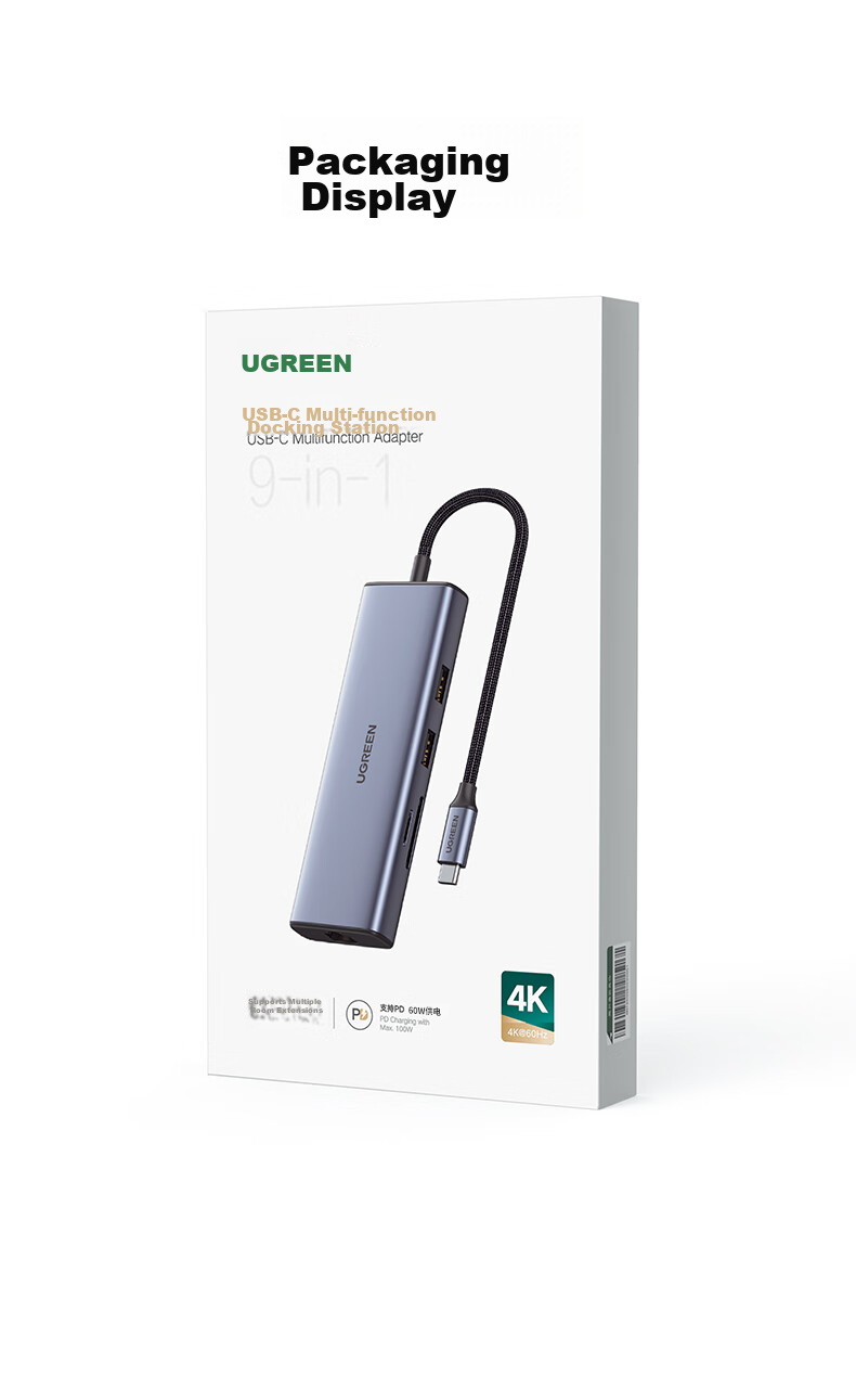 UGREEN Type-C to Dual HDMI Triple Display Dock USB-C Dual Monitor Expansion Dock 5G 4K Multi-Screen Editing Card Reader Compatible with Thunderbolt 4 for PC 25