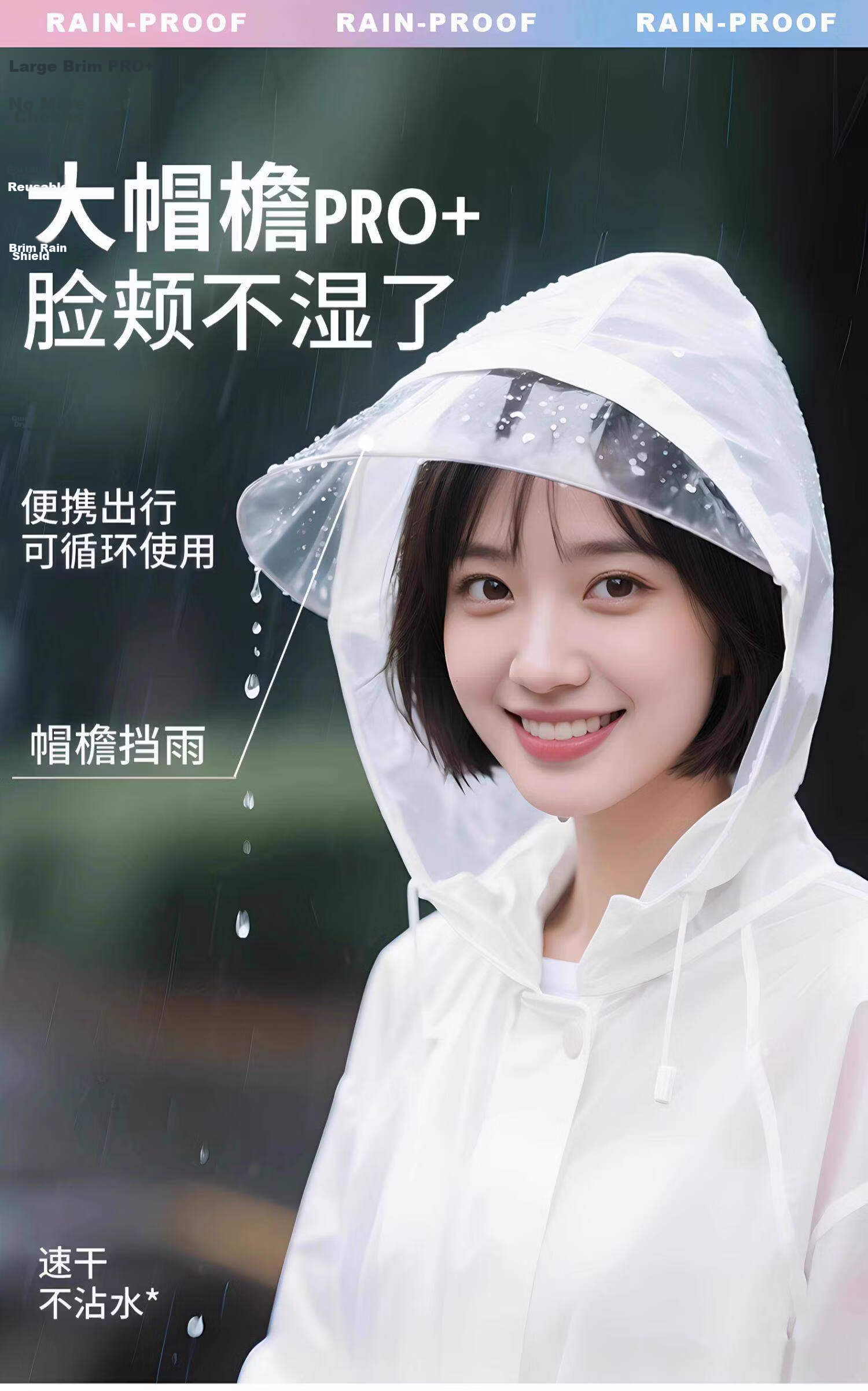 Spapani Electric Vehicle Outdoor Travel Raincoat Long Full-Body Heavy-Duty Rainproof with Extended Brim Thickened Portable Poncho 2