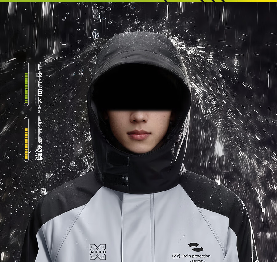 Zhengyu Motorcycle Raincoat and Rain Pants Set for Men, Adult Waterproof Split-Style Delivery Rider Cycling Gear 7