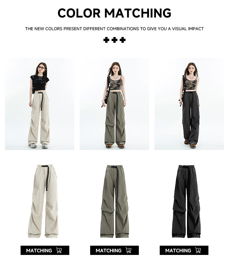 TonLion Cooling Work Pants Women Sun Protection UPF50+ High Elasticity Non-Restrictive Sports Pants Outdoor Summer Wide-Leg Pants for Women 3