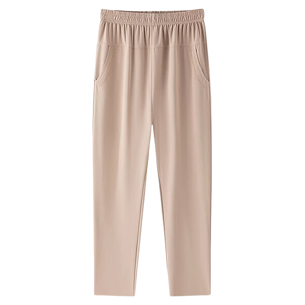 Fengxiao Summer Thin Ice Silk Grandma Pants Mid-Aged and Elderly Women's Loose Nine-Point Trousers