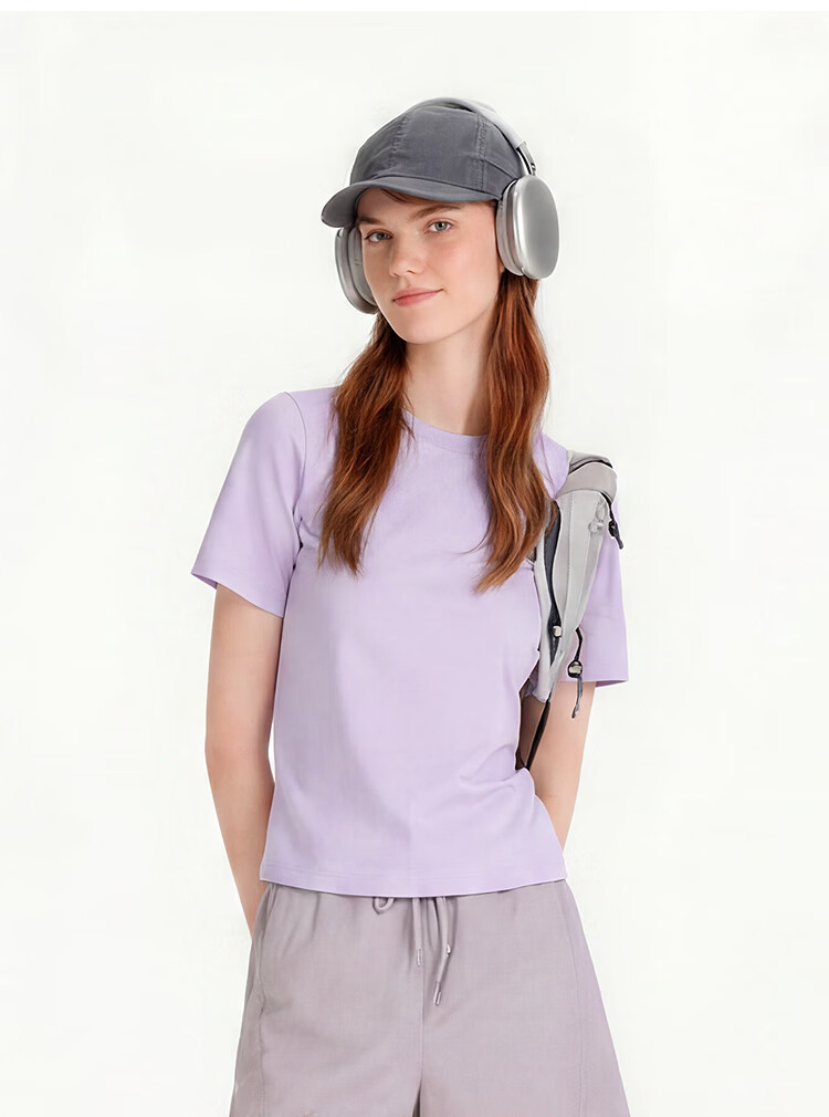 Semir Mall Style | Women's Summer Short Sleeve T-Shirt Solid Color Crew Neck Regular Shoulder Top 2026 Versatile Shirt 101926100001 46