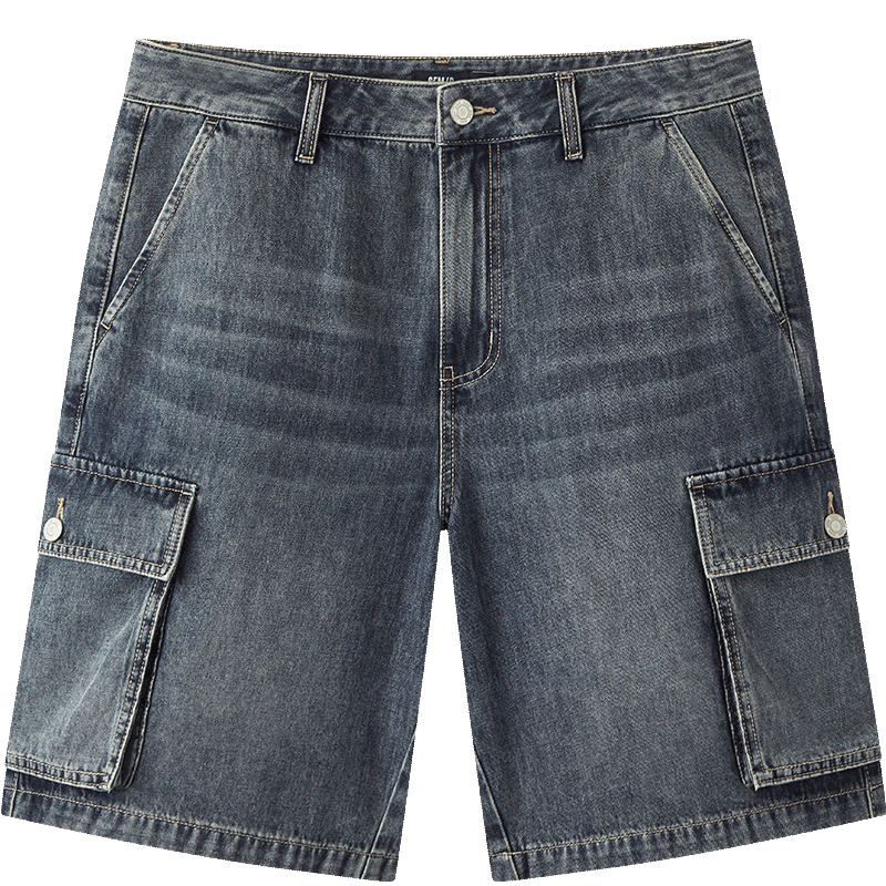 Semir Men's Summer Cool Cargo Denim Shorts 2026 Loose Vintage Washed Shorts 109326122103