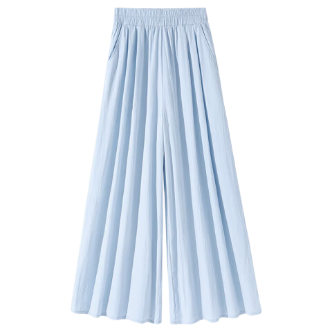 MJ STYLE Wide-Leg Pants Skirt for Women, 2026 Summer Thin Cool Breathable A-Line Plus Size Skort for Curvy Wome