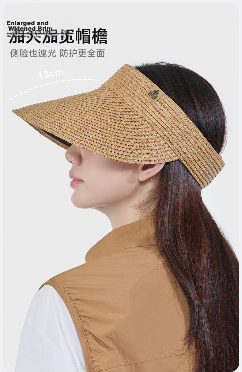 MISSION UV Sun Protection Hat Women’s Sunshade Hat Open-Top Straw Hat Summer Outdoor Face-Covering UV Protection Cap 2