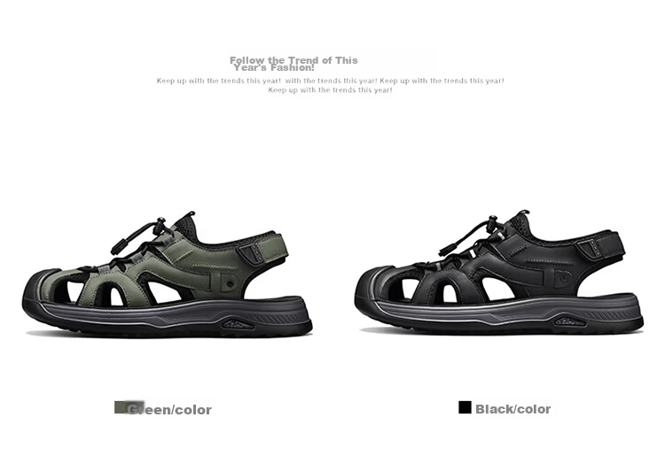 Bull Family Baotou Men's Summer Outdoor Breathable Mesh Soft Sole Versatile Creek Shoes Men's Beach Sandals 7