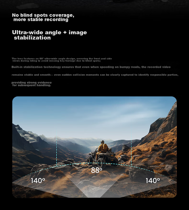 Hengjiang S1 Helmet Bluetooth Camera Integrated Device Music Navigation Waterproof Noise-Cancelling Dash Cam Ultra-Long Battery Life 7