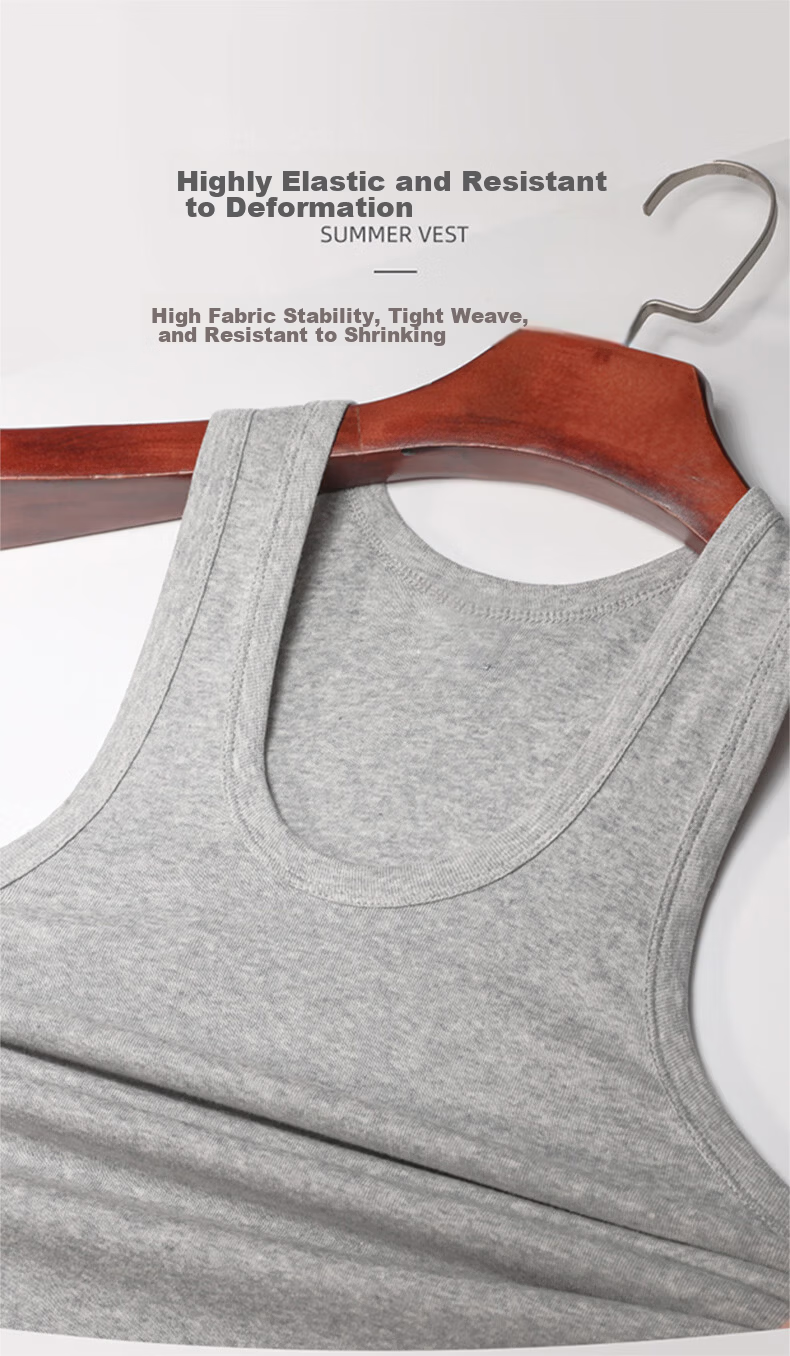 Yuzhaolin Men's Pure Cotton Vest Sleeveless Sports Tank Top Youth All Cotton White Undershirt Spring Summer 13