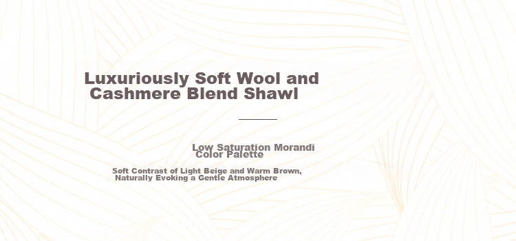 JIUMU Wool Four-Season Large Shawl, Women's Elegant Outer Wear, Summer Air-Conditioned Room Warm Scarf, Gift Box Set 2