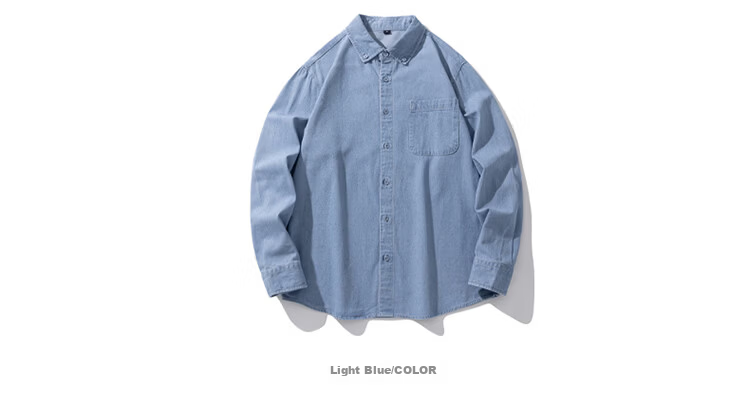 TUCANO Women's Denim Shirt Spring Summer Loose Casual Comfortable Slim Fit Long Sleeve Jacket Mid Blue L 11