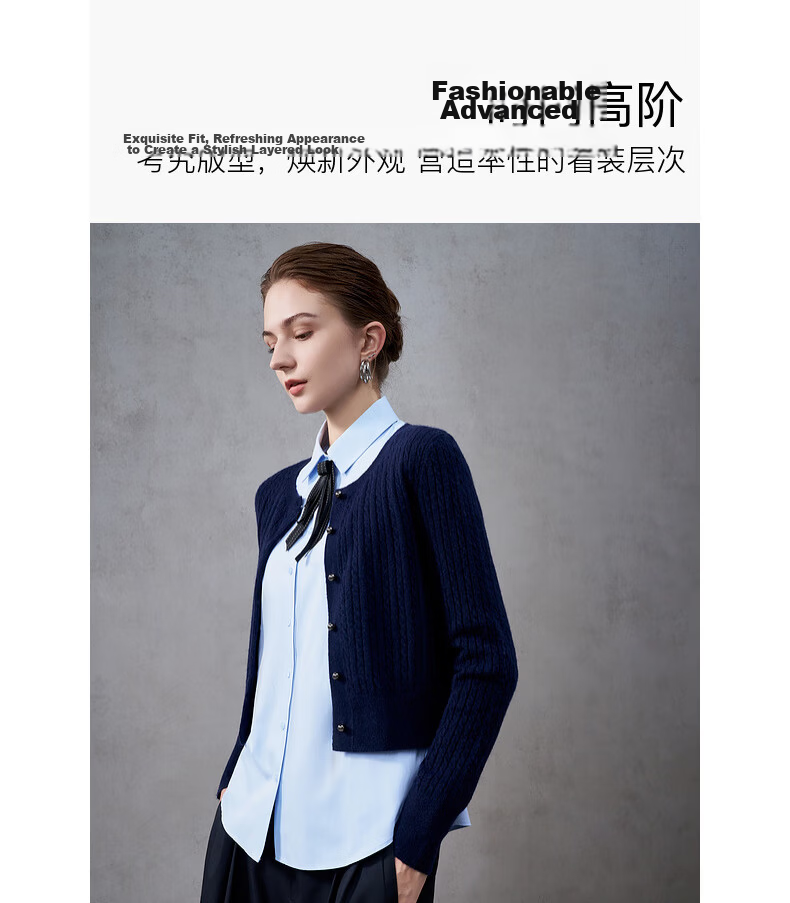 G2000 Women's Long Sleeve Commuter Shirt with Bow Tie, Cotton Comfort, All-Season, Mall Style 4