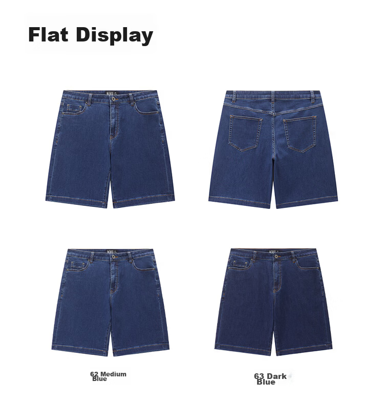 Giordano Men's Summer New Black Technology Ice Oxygen Cool Mid-Rise Straight Denim Shorts 01106336 17