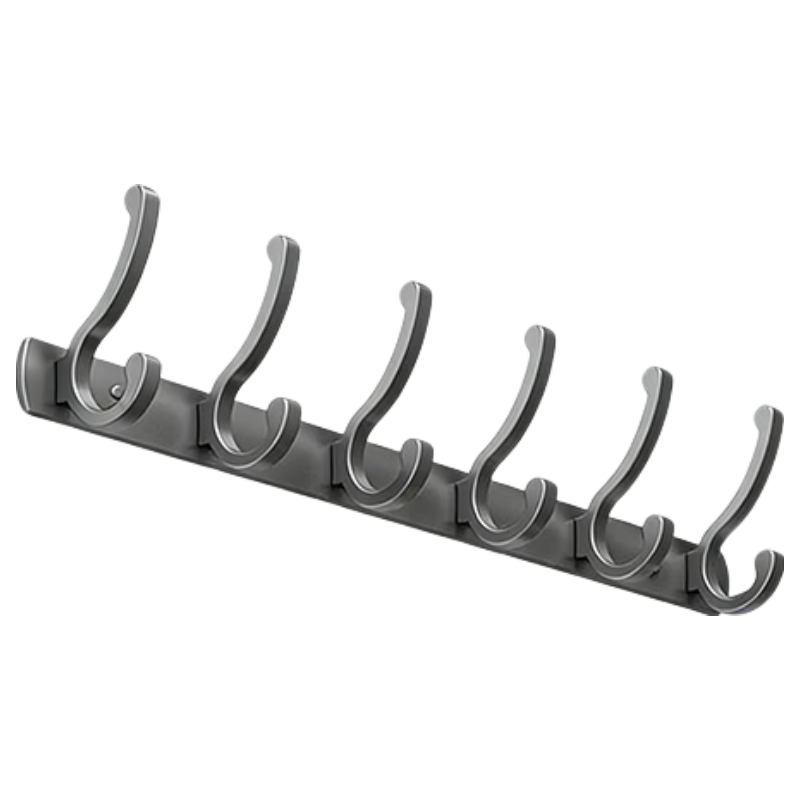 Bahainiao Door Hook Hanger, No Drilling Required, Clothes Hanger for Over The Door, Storage Rack, Row-Linked Hooks, Strong Load-Bearing Capacity
