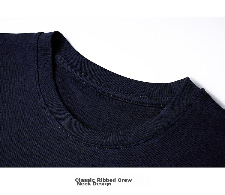 Olrain Eurier New Summer Casual Simple Embroidered Design Crew Neck Pullover Short Sleeve T-Shirt for Women Navy Blue M 25
