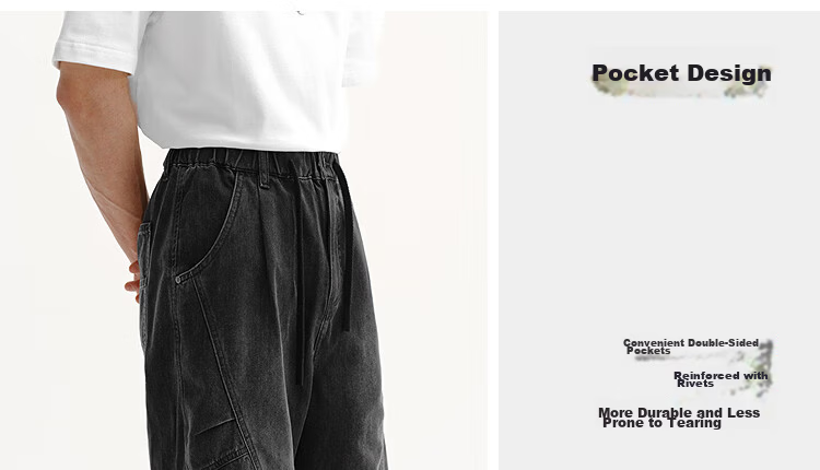 Semir Men's Summer Elastic Waist Denim Shorts 2026 with Drawstring Waist 103326122105 23