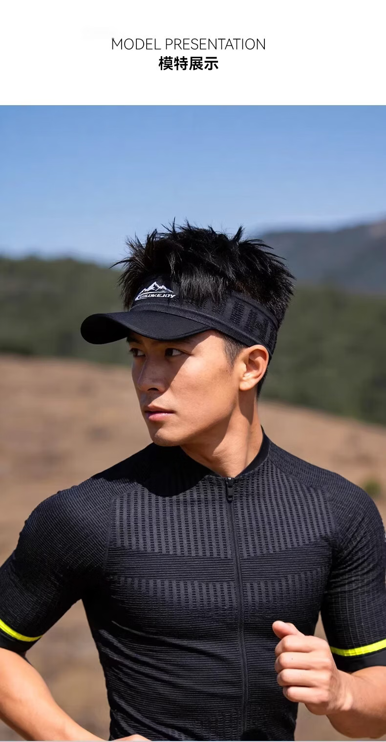 GOLOVEJOY Lightweight Breathable Sweat-Absorbing Outdoor Running Sun Hat Cap for Men and Women, Black 15
