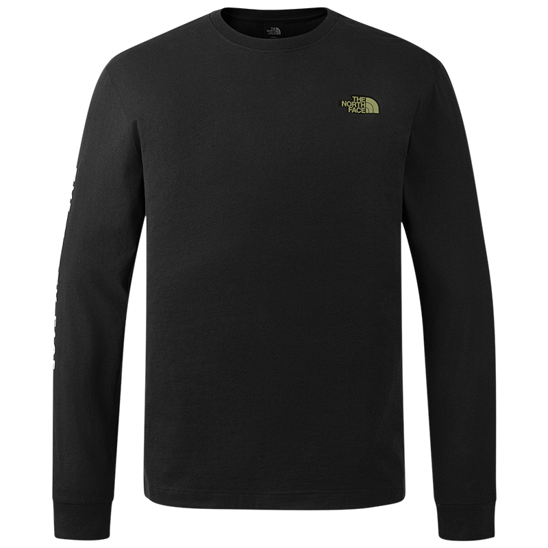The North Face Men's Long Sleeve Printed Loose Fit Sports Outdoor T-Shirt 8JKS Black/JK3 XL