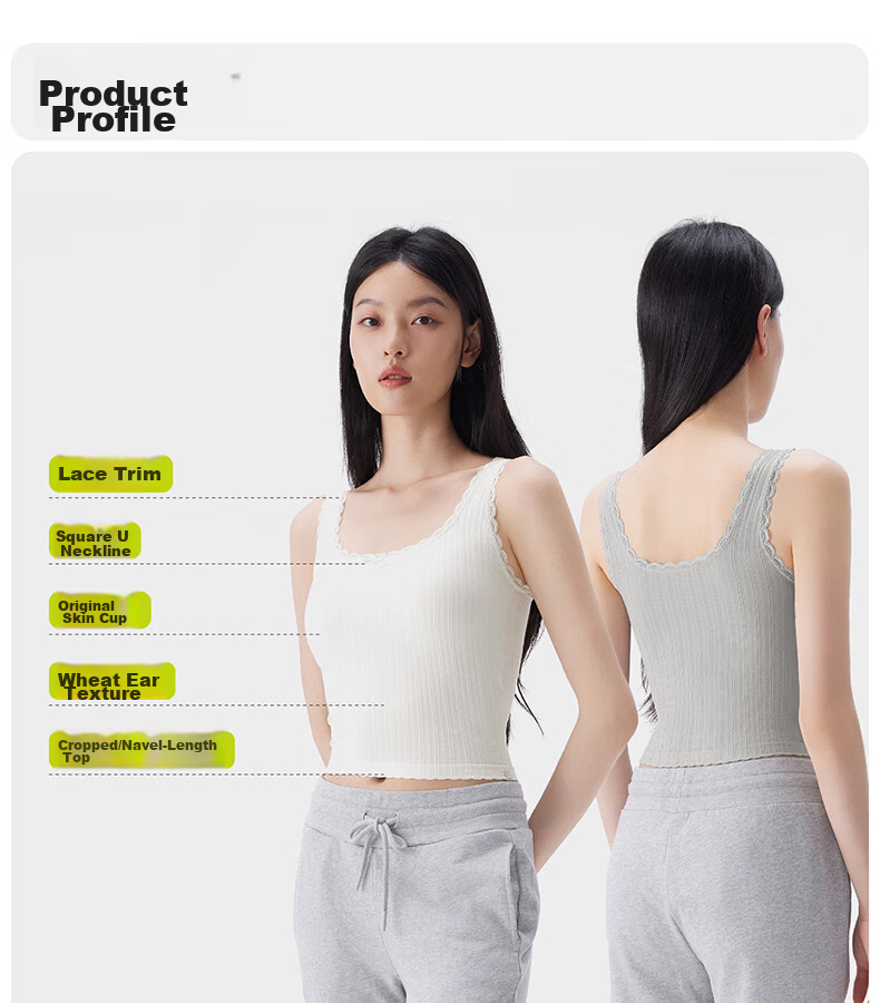 Half Lace Padded Vest Camisole Slim Fit Back Coverage Side Breast Support Bra Integrated Oxygen Blue (Short) M 41