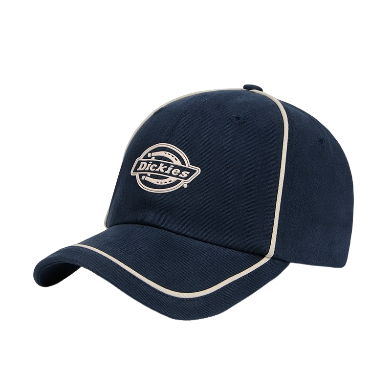 Dickies New Unisex Baseball Cap Large Head Circumference Slimming Letter Line Versatile Sun Protection Outdoor Black Duckbill Hat